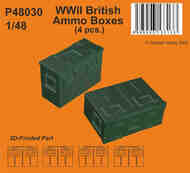 WWII British Ammo Boxes 1/48 (4 pcs.) #SHYP48030