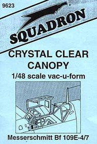  Squadron Products  1/48 Bf.109E-4/7 Canopy OUT OF STOCK IN US, HIGHER PRICED SOURCED IN EUROPE SQT9623