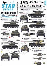  Star Decals  1/35 AMX-13 Chaffee & AMX-13 SS-11. French Cold War markings + Algerian war SRD35C1008