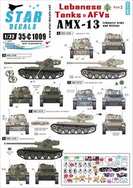  Star Decals  1/35 Lebanese Tanks & AFVs #2. AMX-13. Lebanese Army and militias OUT OF STOCK IN US, HIGHER PRICED SOURCED IN EUROPE SRD35C1009