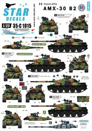  Star Decals  1/35 AMX-30B2 French Main Battle Tank. French Cold War and modern markings. SRD35C1015