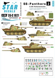  Star Decals  1/35 SS-Panthers # 2 - 9. SS-Hohenstaufen, France and Belgium. Pz.Kpfw.V Ausf.A and Ausf.G. SRD35C1021