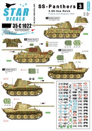 Star Decals  1/35 SS-Panthers # 3 - 2. SS-Das Reich, France and Belgium. Pz.Kpfw.V Ausf.D and Ausf.A SRD35C1022