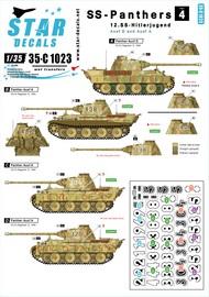  Star Decals  1/35 SS-Panthers # 4 - 12. SS-Hitlerjugend, France and Belgium. Pz.Kpfw.V Ausf.D and Ausf.A OUT OF STOCK IN US, HIGHER PRICED SOURCED IN EUROPE SRD35C1023