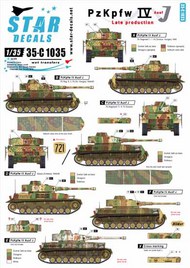  Star Decals  1/35 Pz.Kpfw.IV Ausf.J Late production. OUT OF STOCK IN US, HIGHER PRICED SOURCED IN EUROPE SRD35C1035