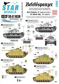  Star Decals  1/35 Pz.Bef.Wagen III Ausf H / J / K / L and Pz.Beob Wg.III Ausf.G OUT OF STOCK IN US, HIGHER PRICED SOURCED IN EUROPE SRD35C1038