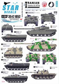  Star Decals  1/35 Iranian Tanks & AFVs # 3. NLA - National Liberation Army / Mujahedin OUT OF STOCK IN US, HIGHER PRICED SOURCED IN EUROPE SRD35C1052