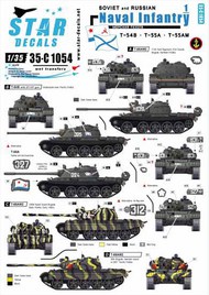  Star Decals  1/35 Soviet Naval Infantry # 1. T-54B, T-55A, T-55AM OUT OF STOCK IN US, HIGHER PRICED SOURCED IN EUROPE SRD35C1054