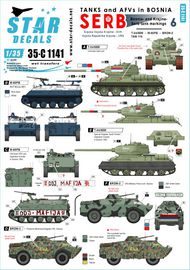  Star Decals  1/35 Tanks & AFVs in Bosnia # 6. Serbian T-34, BRDM-2, M60 PB, TAM-110 truck SRD35C1141