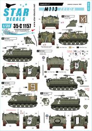  Star Decals  1/35 M113 Zelda. Israeli - IDF M113 in Lebanon 1982 OUT OF STOCK IN US, HIGHER PRICED SOURCED IN EUROPE SRD35C1157