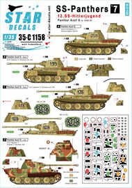  Star Decals  1/35 SS-Panthers # 7. 12. SS-Hitlerjugend Panther Ausf G SRD35C1158