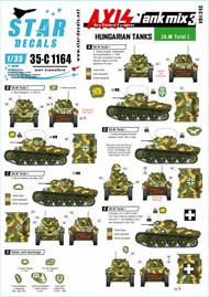  Star Decals  1/35 Axis Tank Mix # 3. 38.M Toldi I. Hungarian tanks in WW2. SRD35C1164