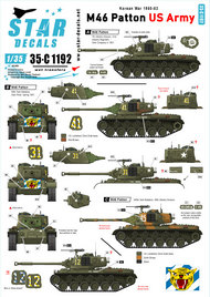  Star Decals  1/35 Korean War - US Army M-46 Patton. SRD35C1192