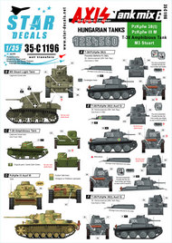  Star Decals  1/35 Axis Tank mix # 6. Hungarian Tanks mix SRD35C1196