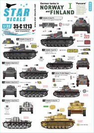 Star Decals  1/35 German tanks in Norway & Finland # I OUT OF STOCK IN US, HIGHER PRICED SOURCED IN EUROPE SRD35C1213