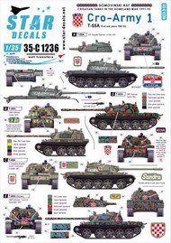  Star Decals  1/35 CRO-ARMY # 1. Domovinski Rat / Homeland War 1991-95 OUT OF STOCK IN US, HIGHER PRICED SOURCED IN EUROPE SRD35C1236