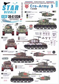  Star Decals  1/35 CRO-ARMY # 3. Domovinski Rat / Homeland War 1991-95 SRD35C1238