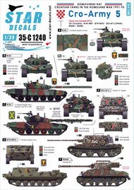  Star Decals  1/35 CRO-ARMY # 5. Domovinski Rat / Homeland War 1991-95 SRD35C1240
