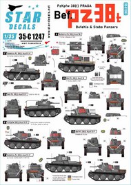  Star Decals  1/35 Pz.Kpfw 38(t) Praga. Befehls and Stabs Panzers. Eastern Front 1941-42. SRD35C1247