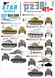  Star Decals  1/35 Pz.Kpfw 38(t) Praga. Mid and late war years. Eastern and Western Front 1941-44 SRD35C1248