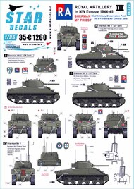  Star Decals  1/35 Royal Artillery in NW Europe 1944-45 Part 3 Sherman M7 Priest SRD35C1260