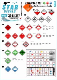 DANGER! Signs for hazardous loads. Two sizes. #SRD35C1347