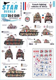  Star Decals  1/35 French fighting vehicles in Africa # 2 SRD35C1349