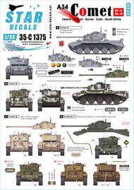  Star Decals  1/35 A34 Comet Post-War Operators (Ireland Finland Burma Cuba South Africa) OUT OF STOCK IN US, HIGHER PRICED SOURCED IN EUROPE SRD35C1375