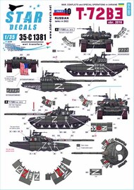  Star Decals  1/35 War in Ukraine # 10Russian T-72B3 (obr 2016) operating in Ukraine in 2022. SRD35C1381
