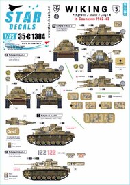Wiking # 5.5. SS-Wiking in Caucasus 1942-43.Pz.III Ausf J short gun, Pz III Ausf J long gun and Pz III Ausf N.Plus generic turret numbers 0-1-2-3-4-5. OUT OF STOCK IN US, HIGHER PRICED SOURCED IN EUROPE #SRD35C1384