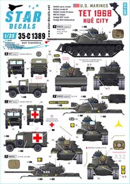  Star Decals  1/35 Tet 1968 - Hua City. US Marines tanks and vehicles. M48A3 early model SRD35C1389