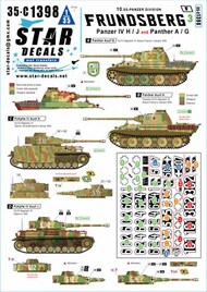  Star Decals  1/35 Frundsberg # 3.10. SS-Panzer Division.Pz.Kpfw IV Ausf. H/J, and Panther Ausf A / G. OUT OF STOCK IN US, HIGHER PRICED SOURCED IN EUROPE SRD35C1398