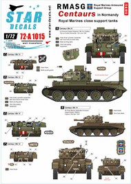  Star Decals  1/72 Royal Marines Close Support tanks. OUT OF STOCK IN US, HIGHER PRICED SOURCED IN EUROPE SRD72A1015