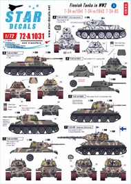  Star Decals  1/72 Finnish Tanks in WW2 # 3 OUT OF STOCK IN US, HIGHER PRICED SOURCED IN EUROPE SRD72A1031