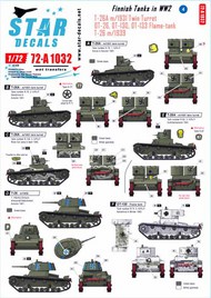  Star Decals  1/72 Finnish Tanks in WW2 # 4 OUT OF STOCK IN US, HIGHER PRICED SOURCED IN EUROPE SRD72A1032