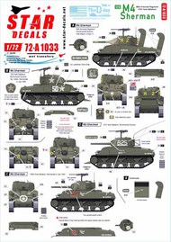 Star Decals  1/72 US M4 Sherman. 75th-D-Day-Special.Normandy and France in 1944 OUT OF STOCK IN US, HIGHER PRICED SOURCED IN EUROPE SRD72A1033