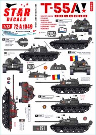  Star Decals  1/72 Soviet T-55A Cold War. Soviet (Army and Naval Infantry) OUT OF STOCK IN US, HIGHER PRICED SOURCED IN EUROPE SRD72A1049