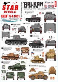  Star Decals  1/72 Balkan WW2 # 1. Croatia in WW2 OUT OF STOCK IN US, HIGHER PRICED SOURCED IN EUROPE SRD72A1051