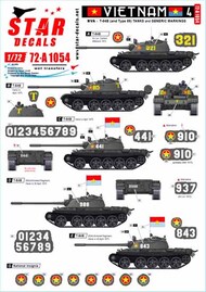  Star Decals  1/72 Vietnam # 4. NVA North Vietnamese T-54B markings. (Soviet) OUT OF STOCK IN US, HIGHER PRICED SOURCED IN EUROPE SRD72A1054