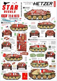  Star Decals  1/72 Hetzer. Czech resistance Jg Pz.Kpfw 38(t) in the Prague uprising 1945. OUT OF STOCK IN US, HIGHER PRICED SOURCED IN EUROPE SRD72A1073
