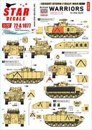  Star Decals  1/72 Desert Storm # 1.British Warriors in the Gulf 1990-91 OUT OF STOCK IN US, HIGHER PRICED SOURCED IN EUROPE SRD72A1077