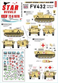  Star Decals  1/72 Desert Storm # 2.British FV 432 Trojan in the Gulf 1990-91. OUT OF STOCK IN US, HIGHER PRICED SOURCED IN EUROPE SRD72A1078