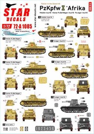  Star Decals  1/72 Panzer in the Desert # 2. Pz.Kpfw.I Ausf.B, Befehls-Pz I B and Pz-Jager I B, in North Africa OUT OF STOCK IN US, HIGHER PRICED SOURCED IN EUROPE SRD72A1085