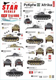 Star Decals  1/72 Panzer in the Desert # 3. Pz.Kpfw.II Ausf.A-C, in North Africa OUT OF STOCK IN US, HIGHER PRICED SOURCED IN EUROPE SRD72A1086