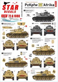  Star Decals  1/72 Panzer in the Desert # 5. Pz.Kpfw.IV Ausf.D/E/F1, in North Africa OUT OF STOCK IN US, HIGHER PRICED SOURCED IN EUROPE SRD72A1088