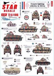  Star Decals  1/72 French Fighting Vehicles in Africa # 1 OUT OF STOCK IN US, HIGHER PRICED SOURCED IN EUROPE SRD72A1106