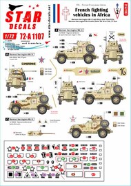  Star Decals  1/72 French Fighting Vehicles in Africa # 2 OUT OF STOCK IN US, HIGHER PRICED SOURCED IN EUROPE SRD72A1107