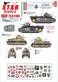  Star Decals  1/72 FFI # 2. Re-captured Beute Panzers OUT OF STOCK IN US, HIGHER PRICED SOURCED IN EUROPE SRD72A1109