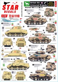  Star Decals  1/72 British 9th Armoured Division. Africa, Palestine and Syria OUT OF STOCK IN US, HIGHER PRICED SOURCED IN EUROPE SRD72A1110