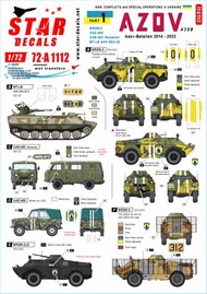  Star Decals  1/72 War in Ukraine #1AZOV-Batalion 2014-2022 OUT OF STOCK IN US, HIGHER PRICED SOURCED IN EUROPE SRD72A1112